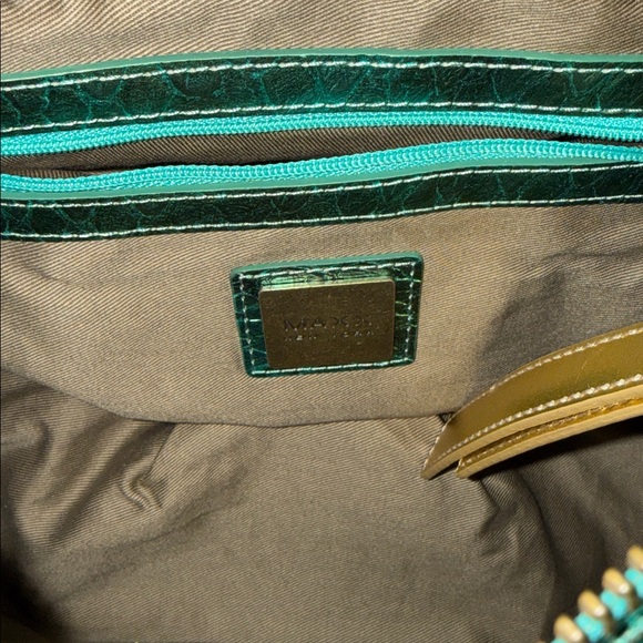 Metallic Marine Green and Gold Women's MAXX NY Bag - Picture 5 of 7